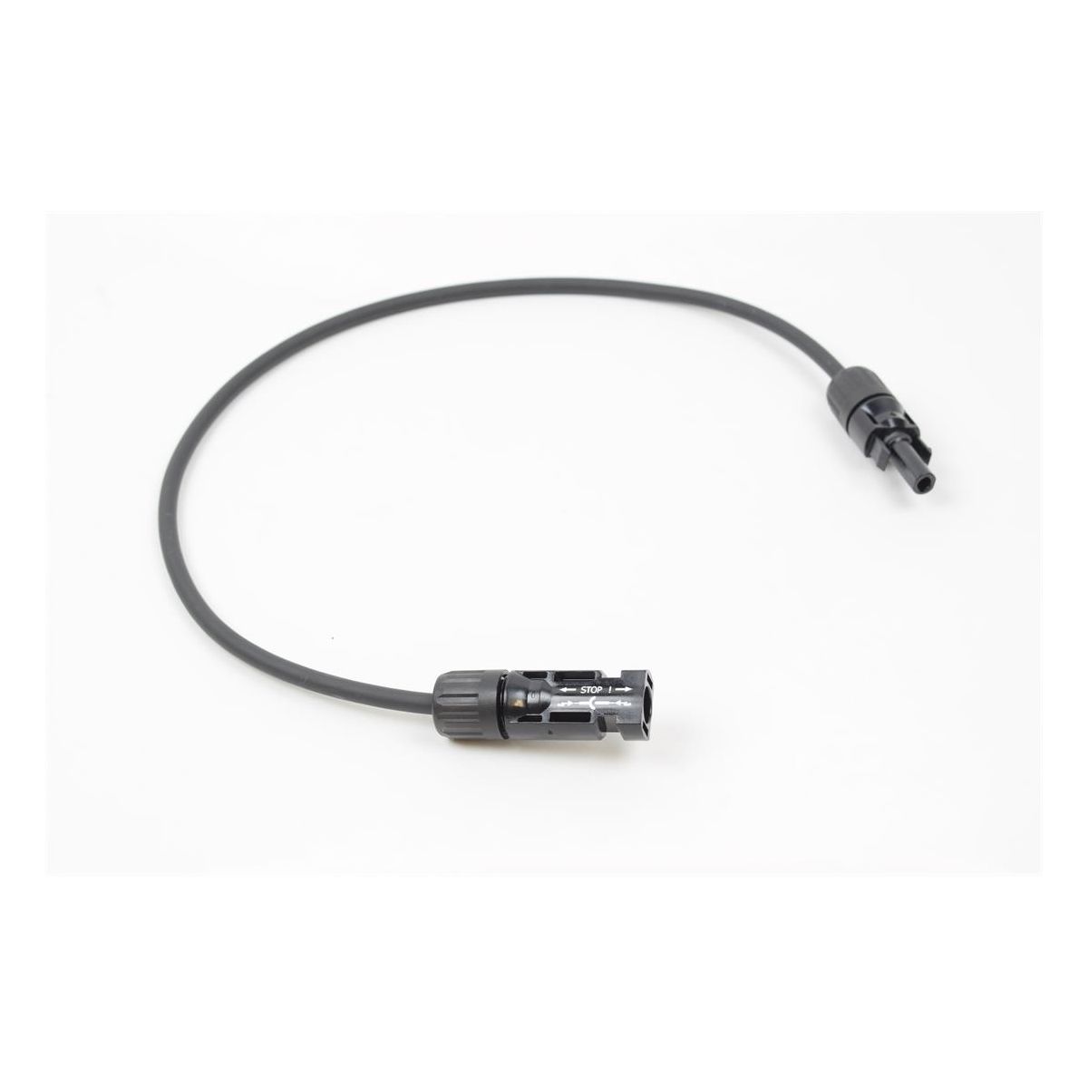 1 mtr Solar Connecting Cable M+F MC4-MC4 Black 4mm2